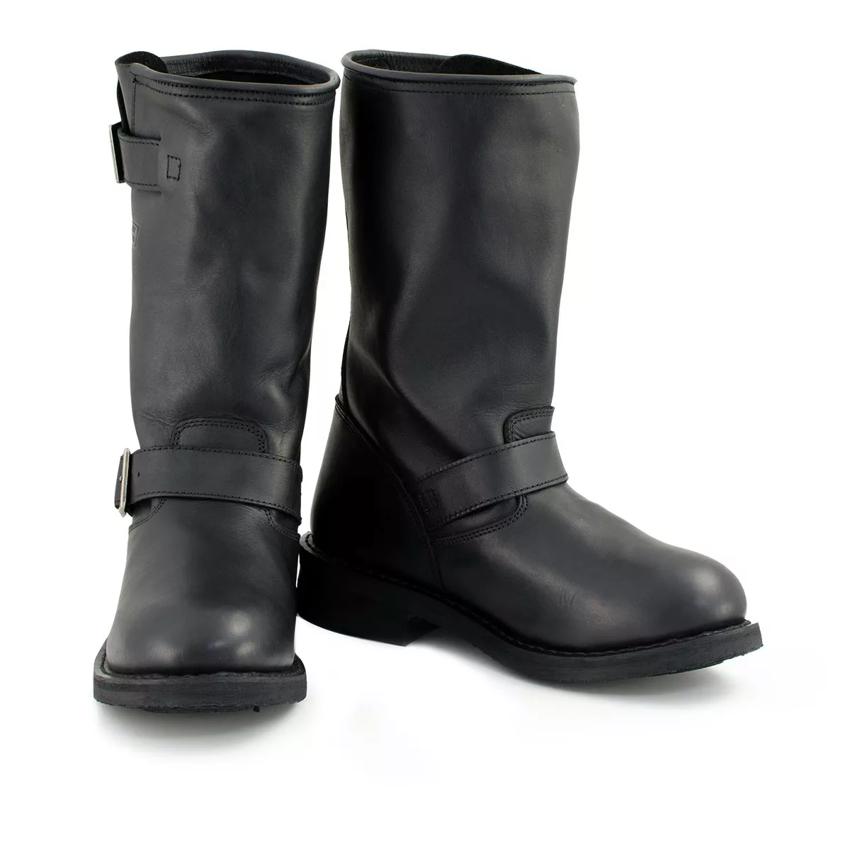 Xelement 1440 Men's 'The Classic' Black Engineer Motorcycle Leather Boots (in Wide And Regular Width) - Image 4