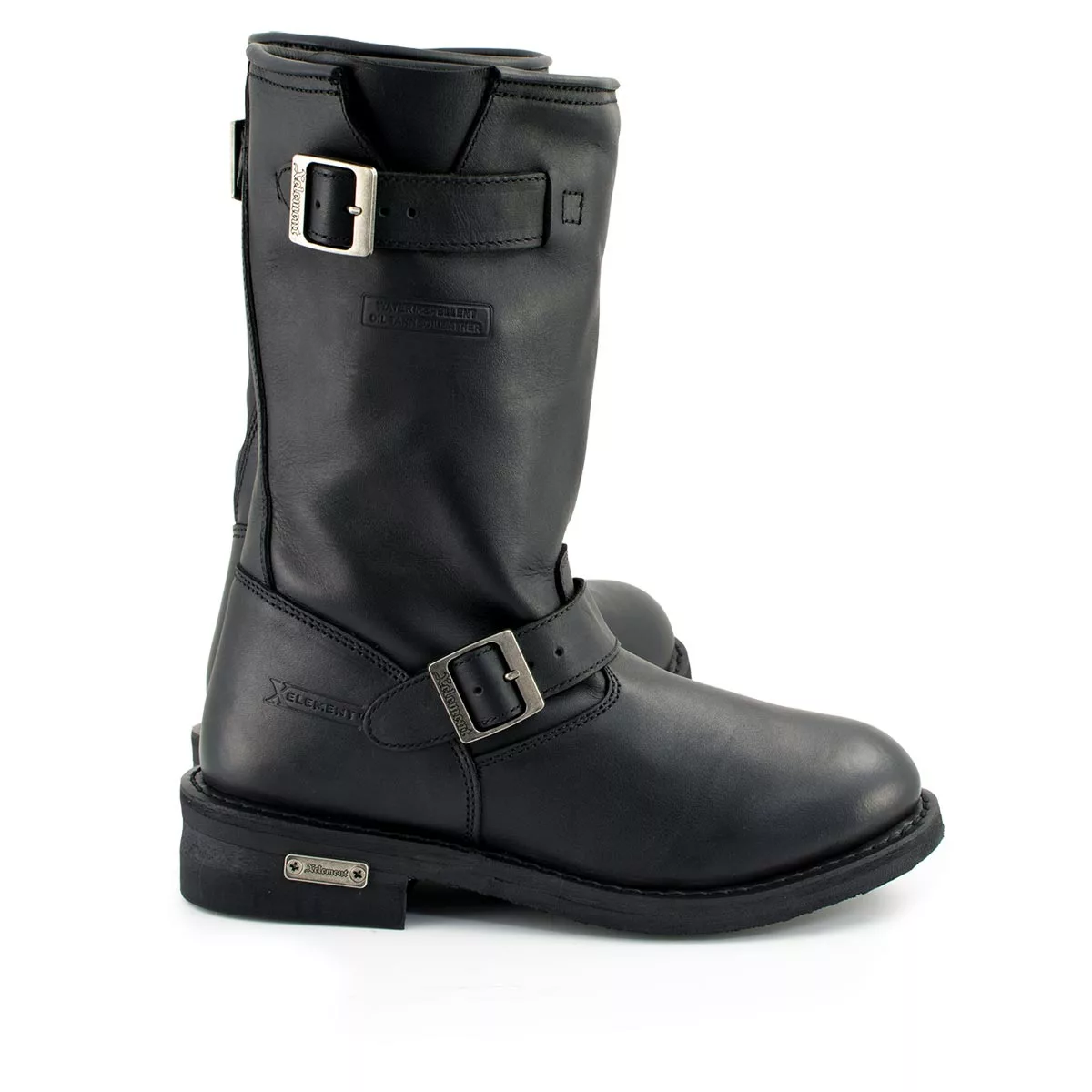 Xelement 1440 Men's 'The Classic' Black Engineer Motorcycle Leather Boots (in Wide And Regular Width) - Image 6