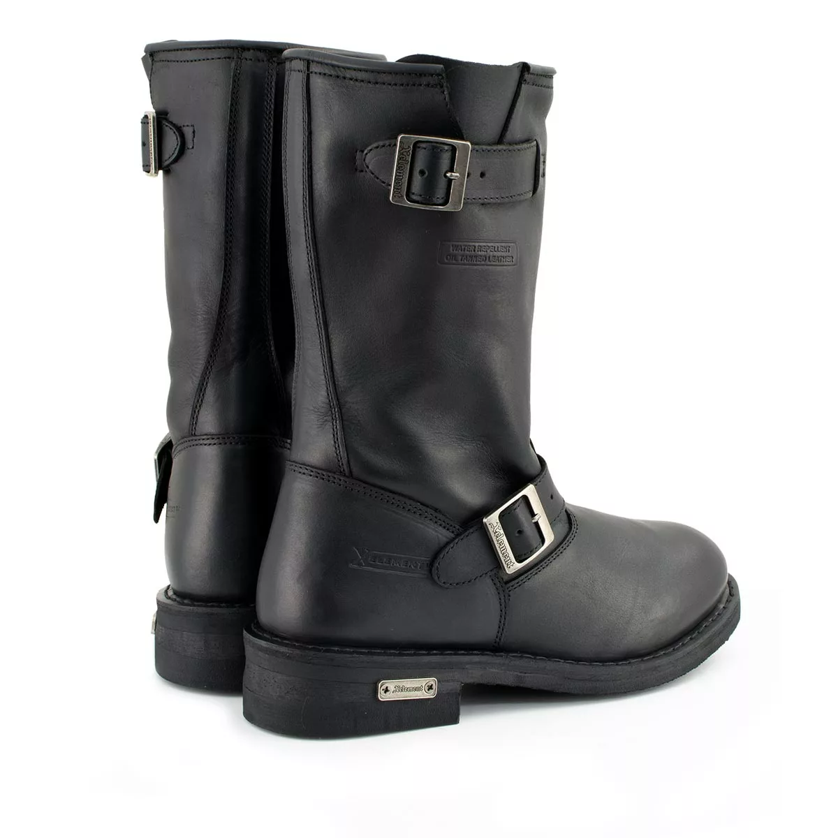 Xelement 1440 Men's 'The Classic' Black Engineer Motorcycle Leather Boots (in Wide And Regular Width) - Image 7