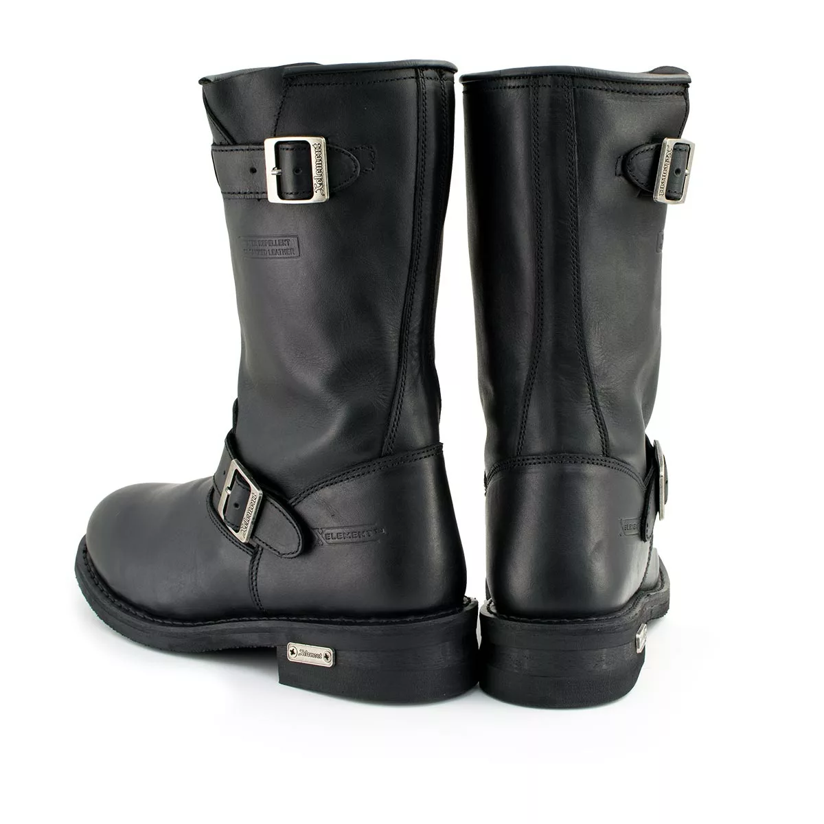 Xelement 1440 Men's 'The Classic' Black Engineer Motorcycle Leather Boots (in Wide And Regular Width) - Image 8