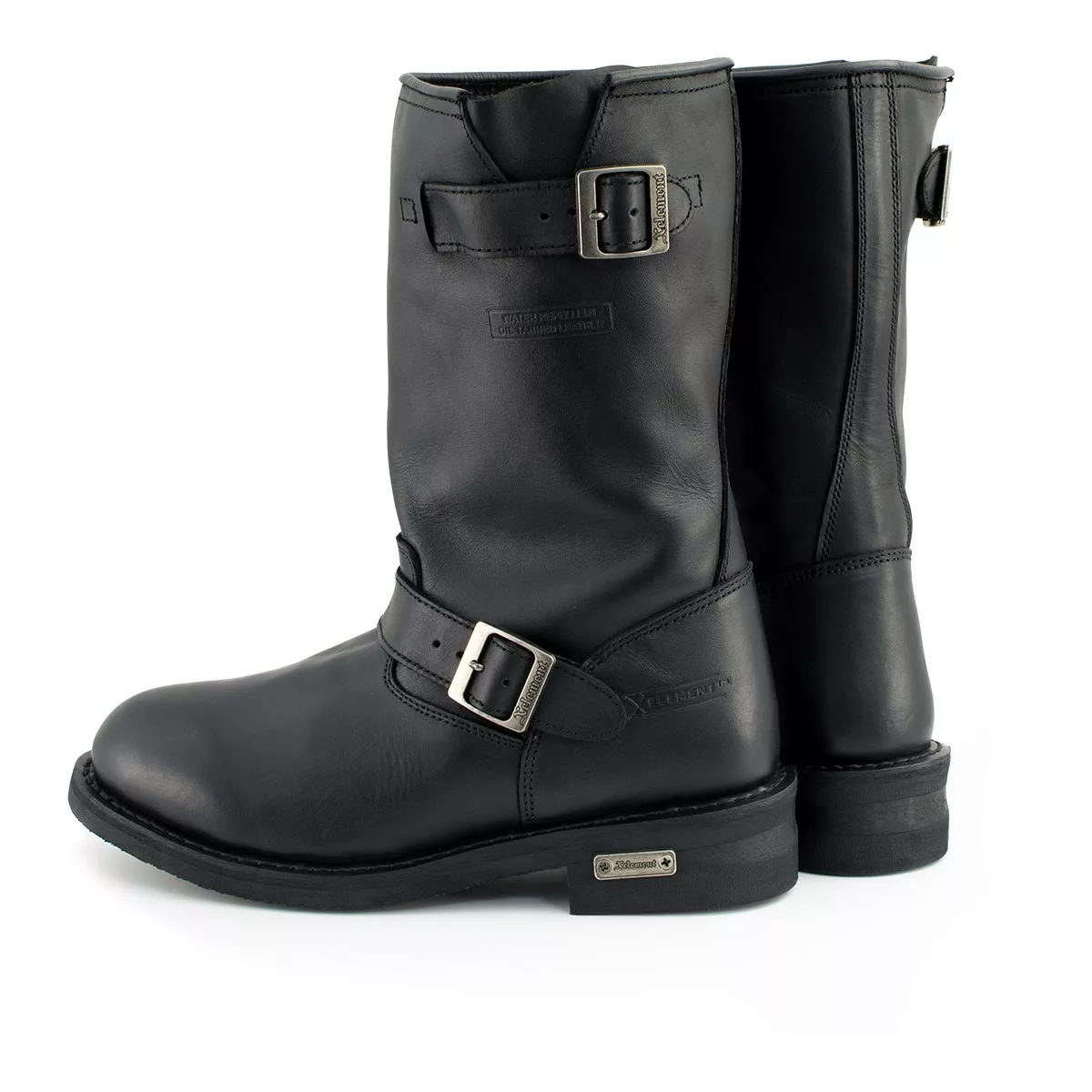 Xelement 1440 Men's 'The Classic' Black Engineer Motorcycle Leather Boots (in Wide And Regular Width) - Image 9