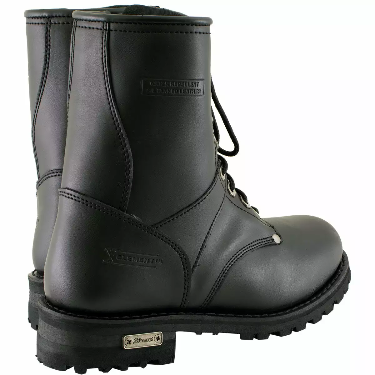 Xelement 1446 Men's 'Vigilant' Black Leather Logger Boots With Inside Zipper - Image 4
