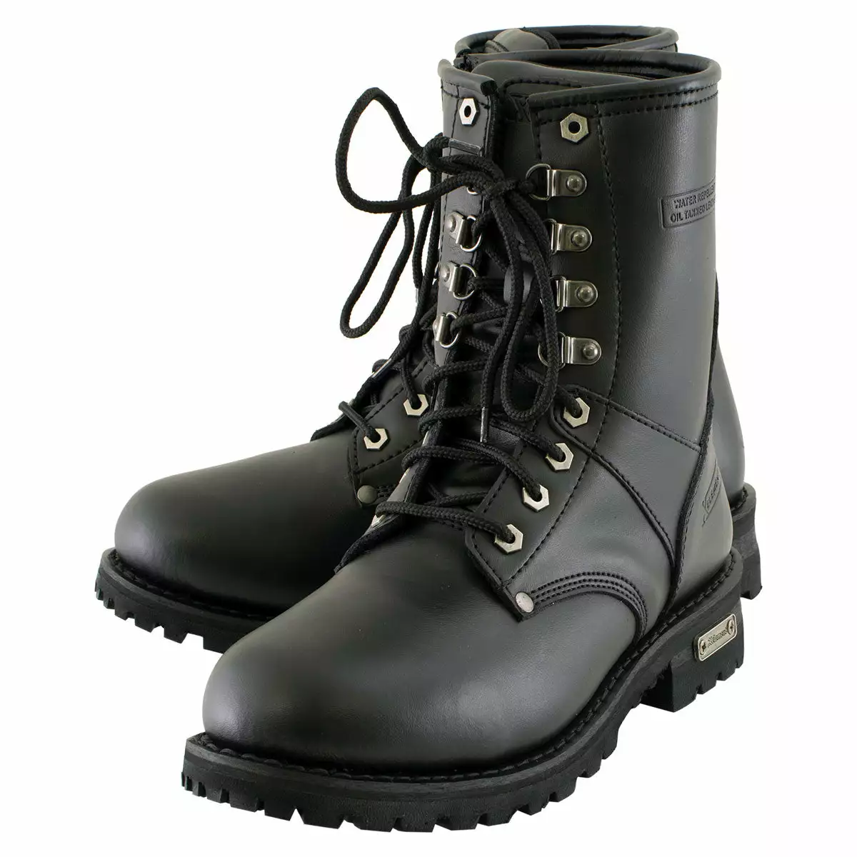 Xelement 1446 Men's 'Vigilant' Black Leather Logger Boots With Inside Zipper - Image 6