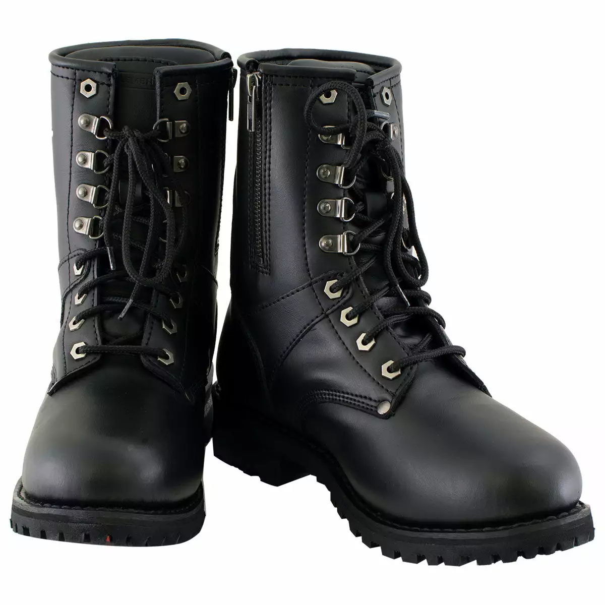 Xelement 1446 Men's 'Vigilant' Black Leather Logger Boots With Inside Zipper - Image 7