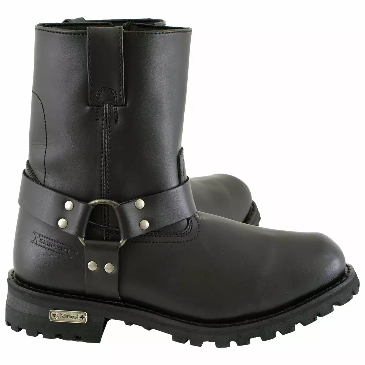 Xelement 1502 Men's 'Killa' Black Leather Zippered Harness Motorcycle Boots - Image 8