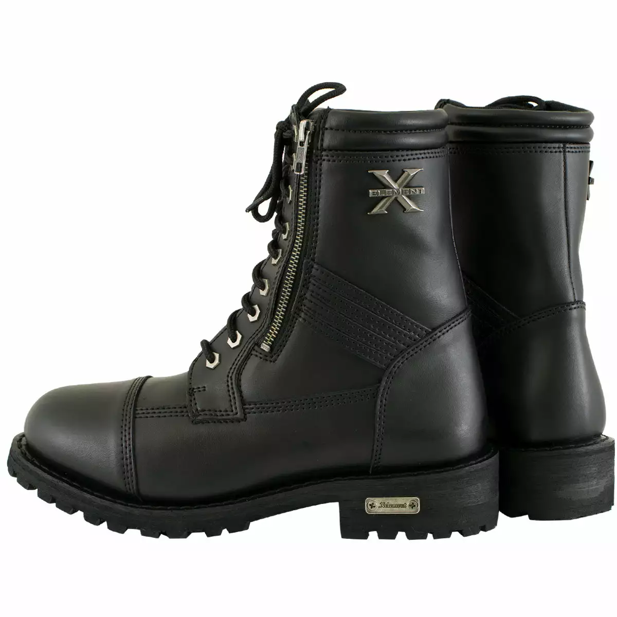 Xelement 1506 Men's 'Impact' Black Leather Lace-Up Motorcycle Biker Boots - Image 8