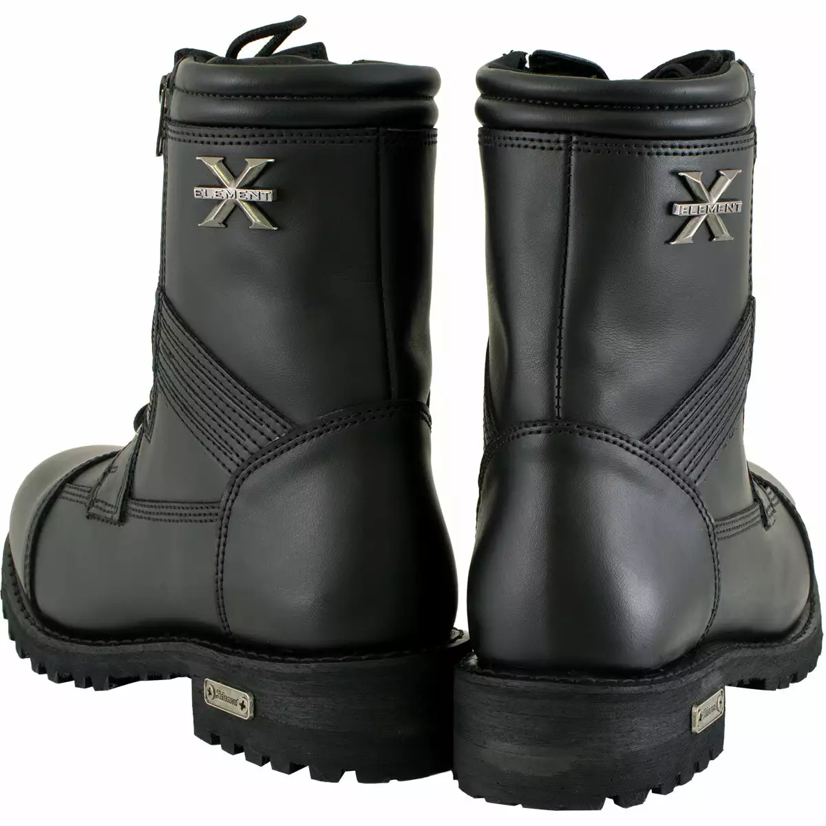 Xelement 1506 Men's 'Impact' Black Leather Lace-Up Motorcycle Biker Boots - Image 5
