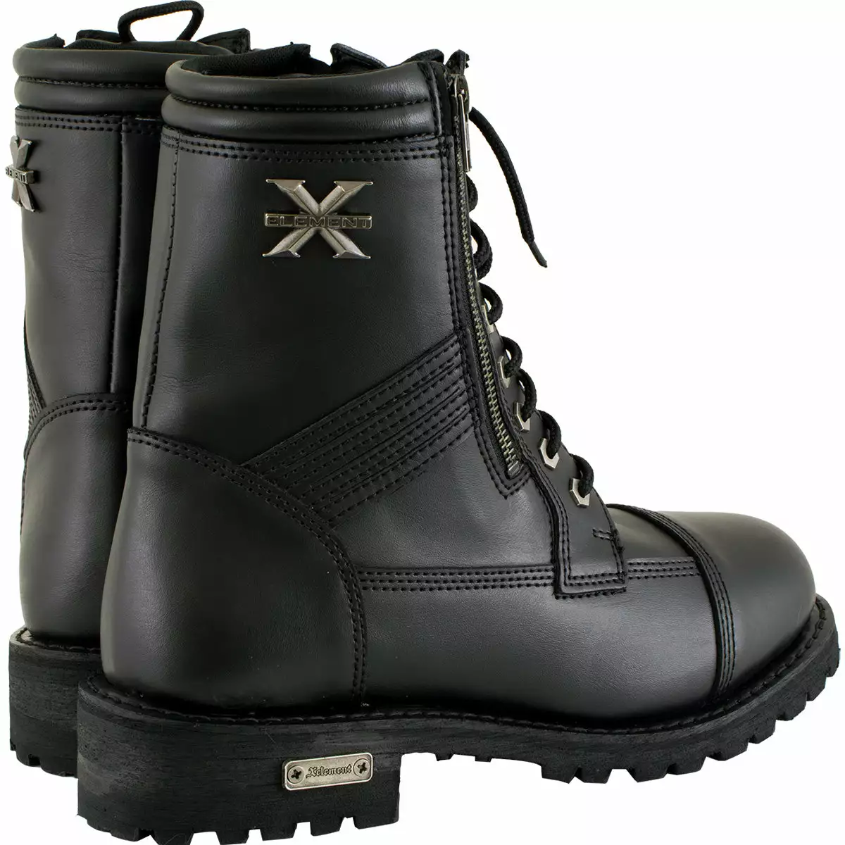 Xelement 1506 Men's 'Impact' Black Leather Lace-Up Motorcycle Biker Boots - Image 6