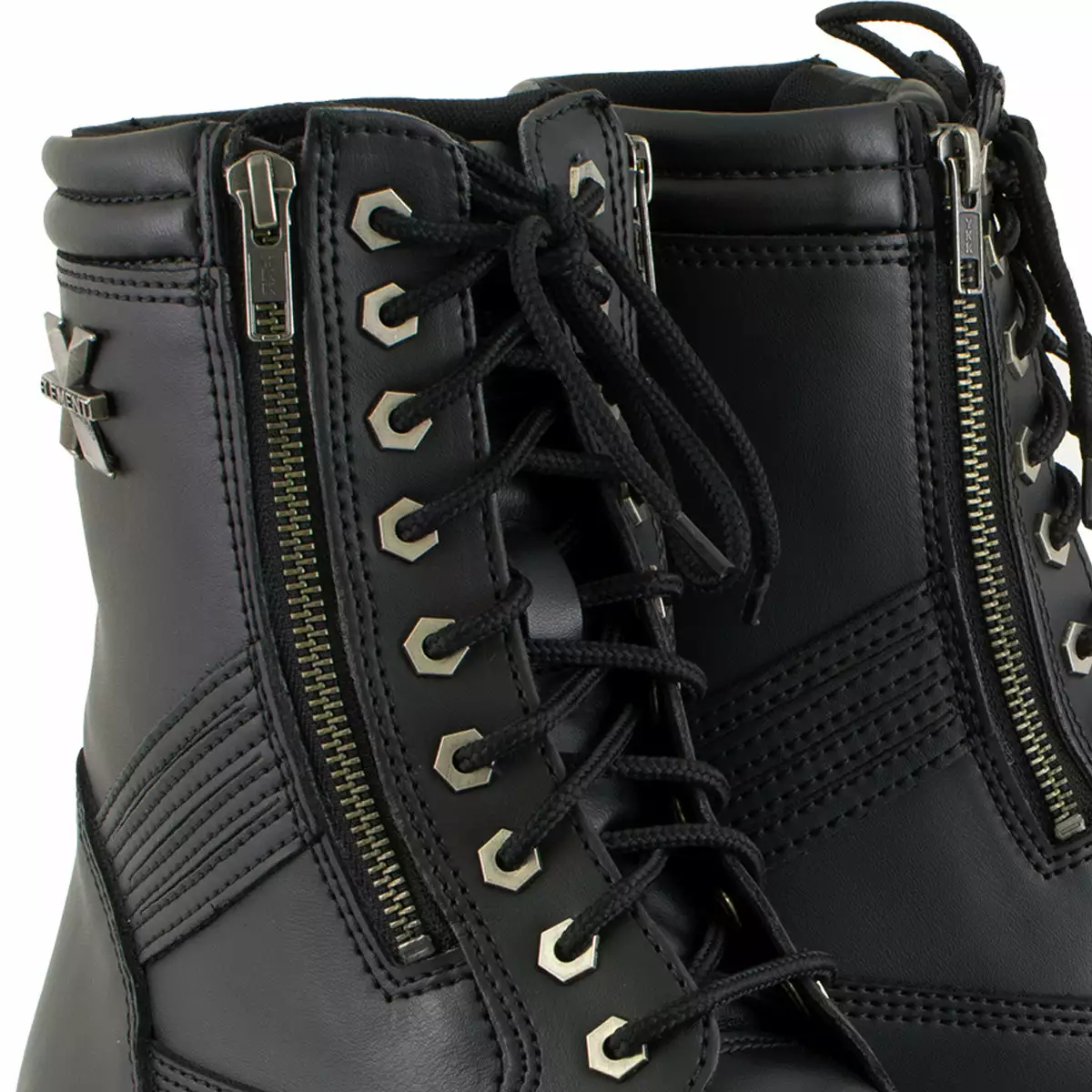 Xelement 1506 Men's 'Impact' Black Leather Lace-Up Motorcycle Biker Boots - Image 10