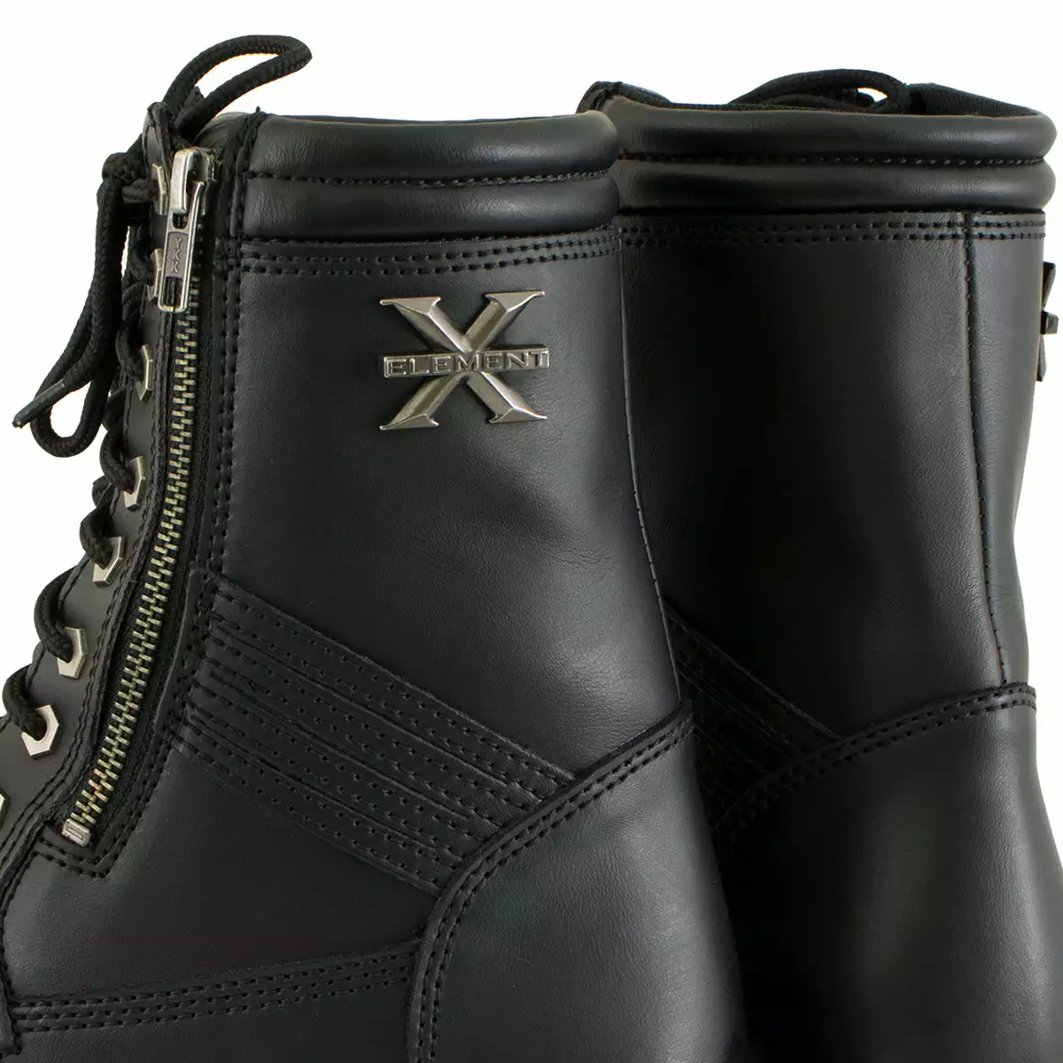 Xelement 1506 Men's 'Impact' Black Leather Lace-Up Motorcycle Biker Boots - Image 7