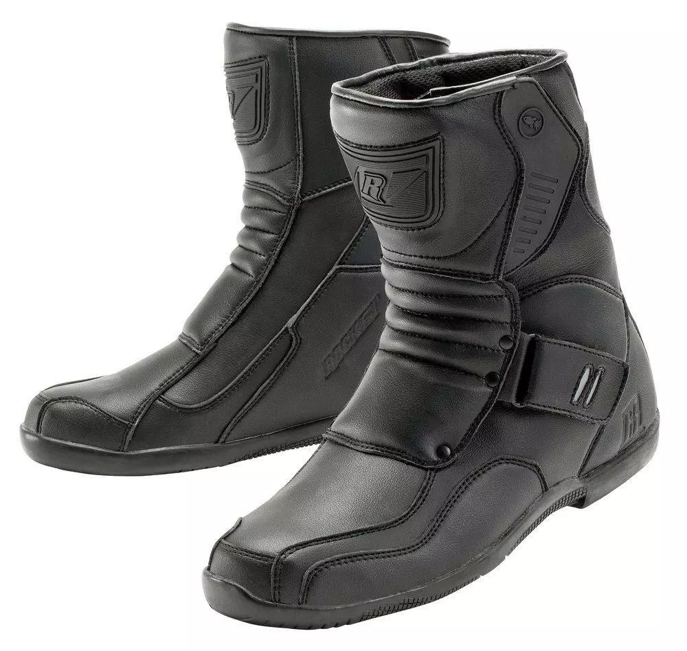 Joe Rocket Mens Solid Black Leather Mercury Motorcycle Boots
