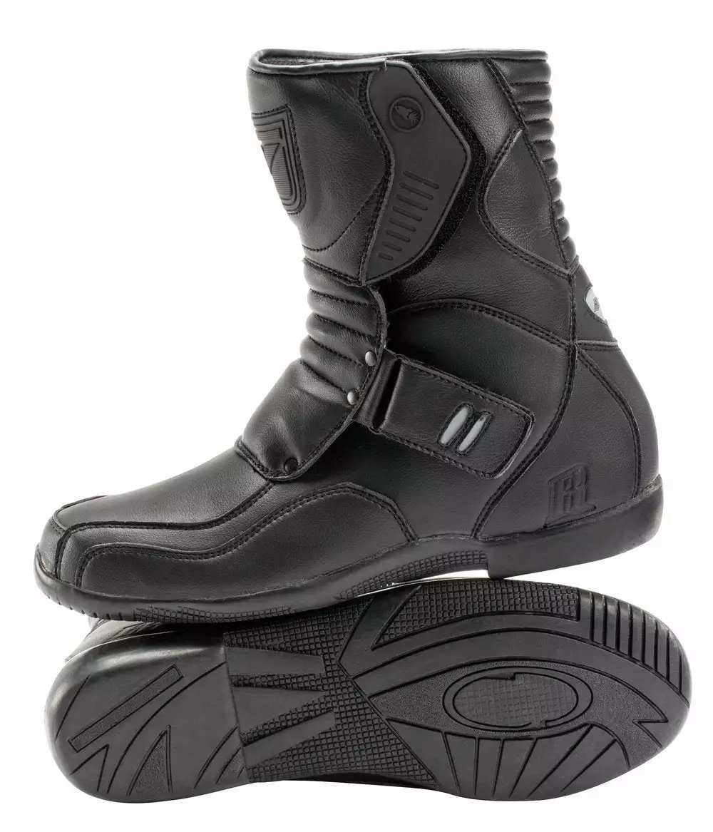 Joe Rocket Mens Solid Black Leather Mercury Motorcycle Boots - Image 3