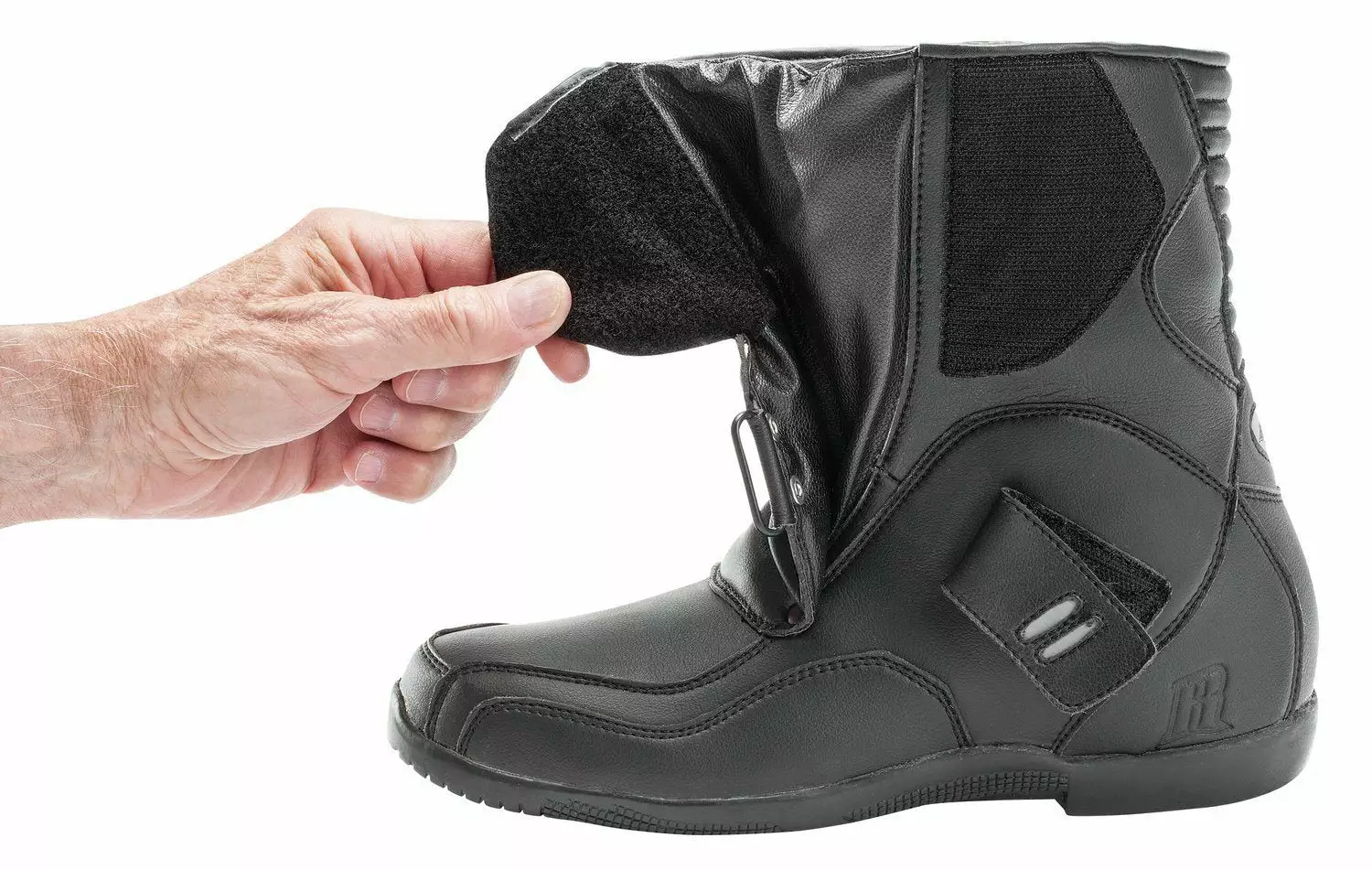 Joe Rocket Mens Solid Black Leather Mercury Motorcycle Boots - Image 4