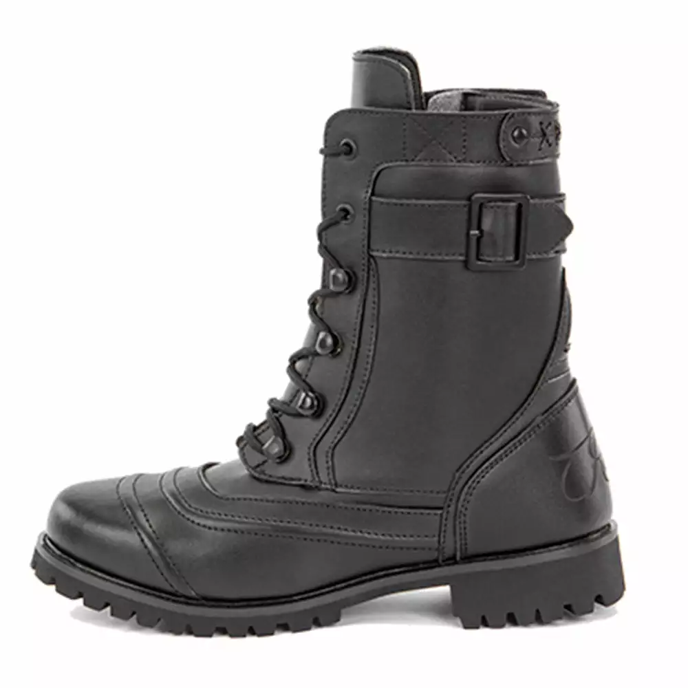 Joe Rocket Ladies Black Combat Leather Boots - Image 3
