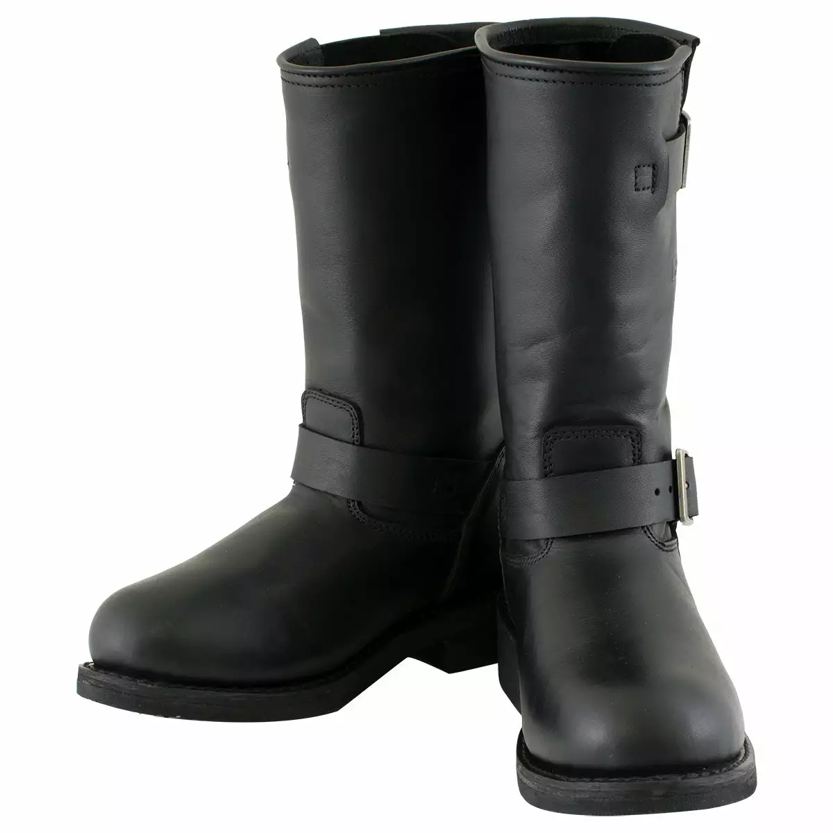 Xelement 2440 Women's 'Classic' Black Leather Advanced Engineer Motorcycle Biker Boots - Image 2