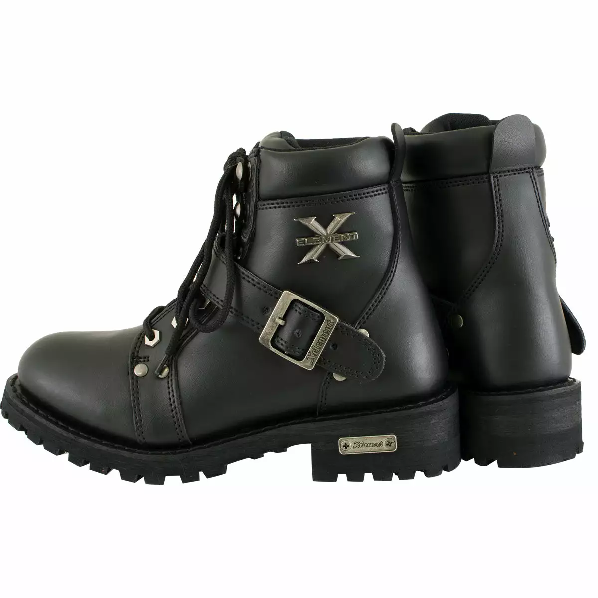 Xelement 2469 Women's 'Ultimate' Black Leather Advanced Lace-Up Motorcycle Biker Boots - Image 8
