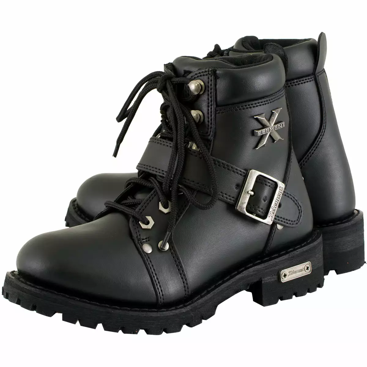 Xelement 2469 Women's 'Ultimate' Black Leather Advanced Lace-Up Motorcycle Biker Boots - Image 7