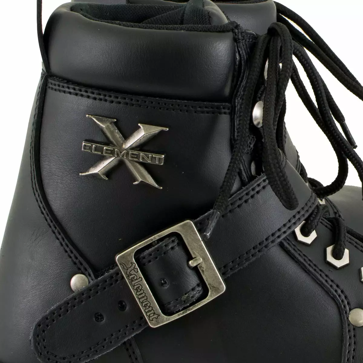 Xelement 2469 Women's 'Ultimate' Black Leather Advanced Lace-Up Motorcycle Biker Boots - Image 6