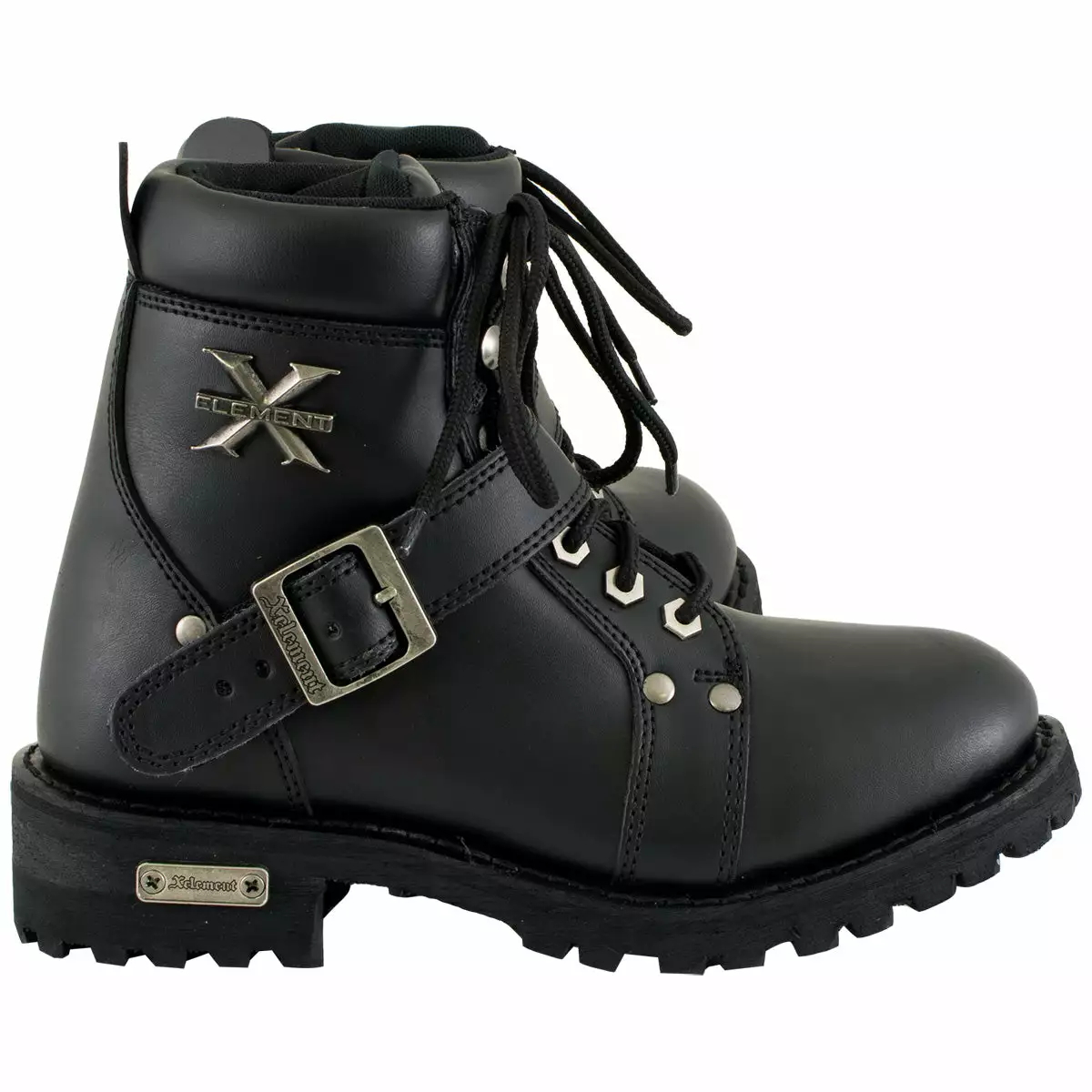 Xelement 2469 Women's 'Ultimate' Black Leather Advanced Lace-Up Motorcycle Biker Boots - Image 3