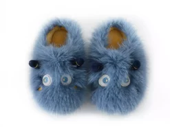Women Family Cute Warm House Slippers Booties6.5-7blue