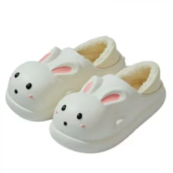 Waterproof Slippers Women Fur Lined Winter Garden Shoes Warm House Slippers Indoor Outdoor5.5-6