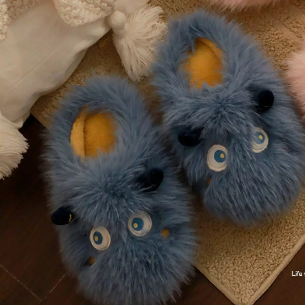 Women Family Cute Warm House Slippers Booties6.5-7blue - Image 2