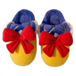 Bowknot Cotton Slippers Women's Winter Home Warm Soft-soled Shoes Indoor Non-slip Winter7-7.5