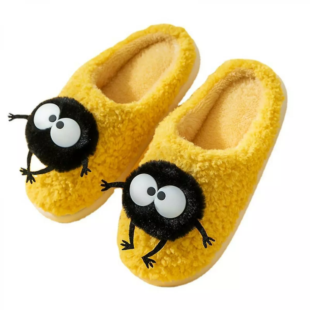 Cute Slippers For Women Mens Winter Warm Memory Foam Cotton Home Slippers Soft Plush Fleece Slip On House7.5-8