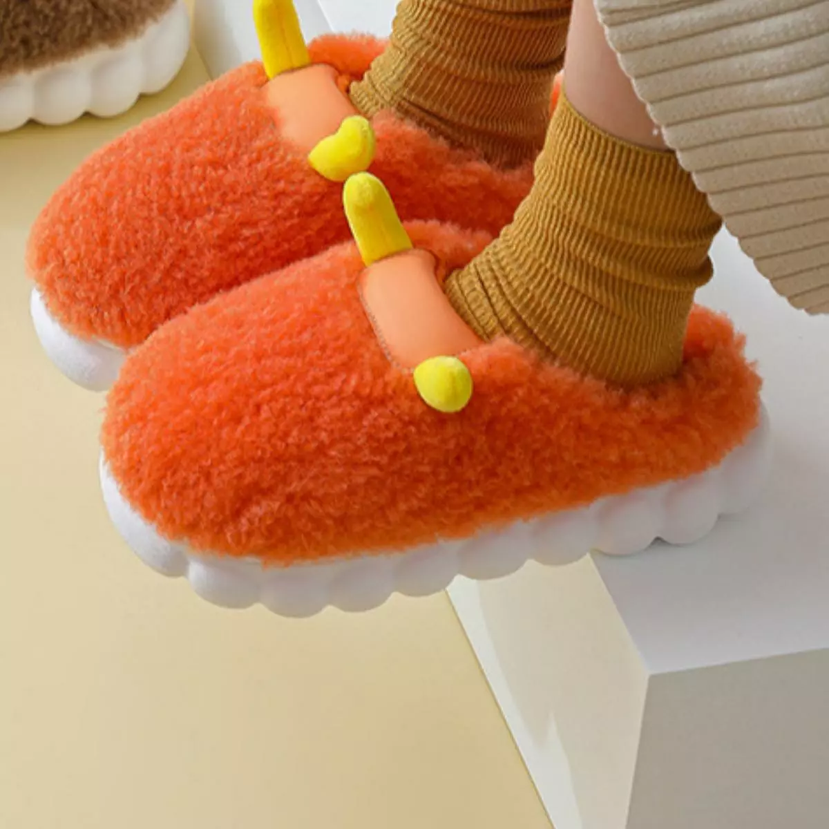 Women's Fluffy Winter Warm Slippers With Memory Foam7.5-8 - Image 3