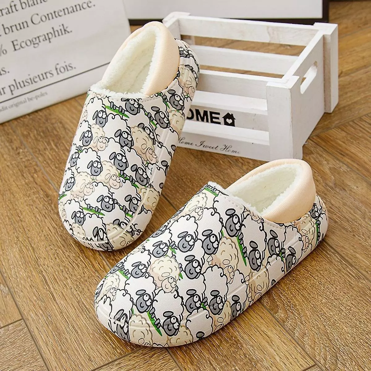 Womens Slippers Cute Cozy Memory Foam House Slippers Warm Fleece Lining Soft Plush Non-slip Sole6.5-7 - Image 3