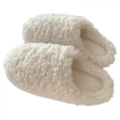 Women's Slip On Fuzzy House Slippers Memory Foam Slippers Scuff Outdoor Indoor Warm Plush Bedroom7.5-8