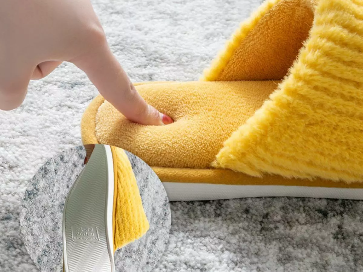 Slippers For Womens Warm Memory Foam Anti-slip House Shoes Comfortable Cotton Slippers Home Bedroom7.5-8 - Image 3