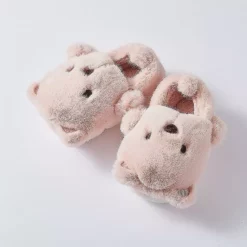 Boys Girls Slippers Cozy Fleece Booties Soft Bottom Warm Cartoon Socks