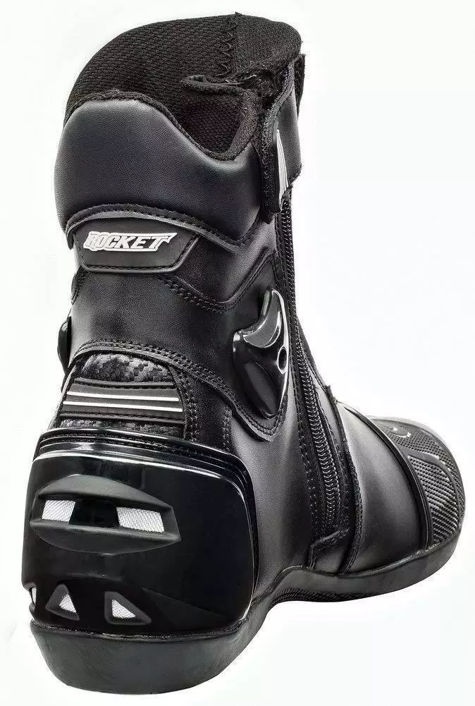 Joe Rocket Superstreet Men's Black Leather Boots - Image 2