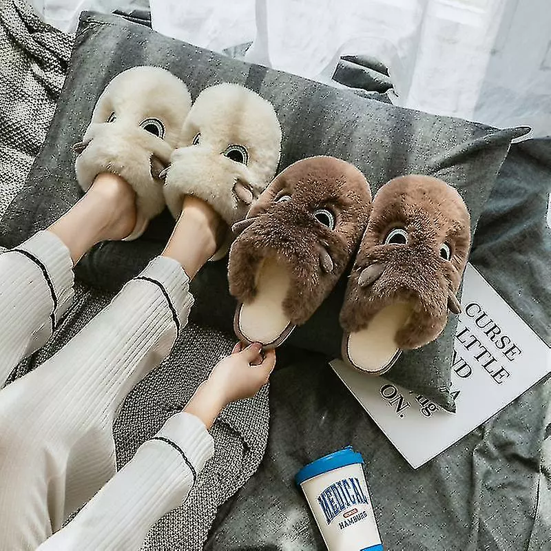 Cute Animal Slippers For Women, Winter Warm Memory Foam House Slippers, For Girls Indoor Outdoor Shoes - Image 2