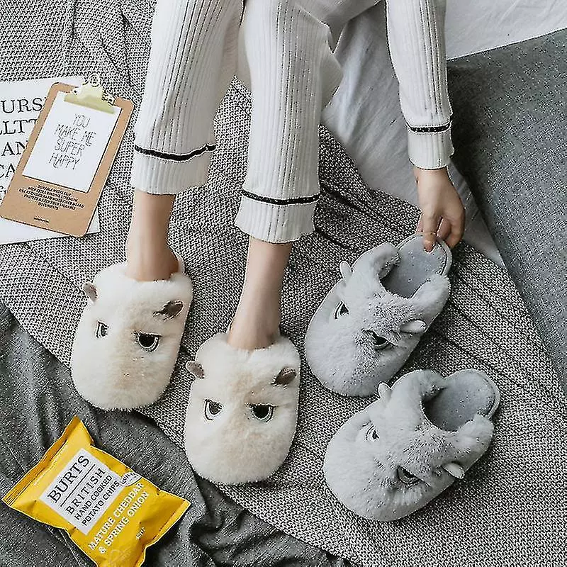 Cute Animal Slippers For Women, Winter Warm Memory Foam House Slippers, For Girls Indoor Outdoor Shoes - Image 3