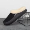 Men's Warm Memory Foam P Shing Lined Slip On Indoor Outdoor Clog Slippers
