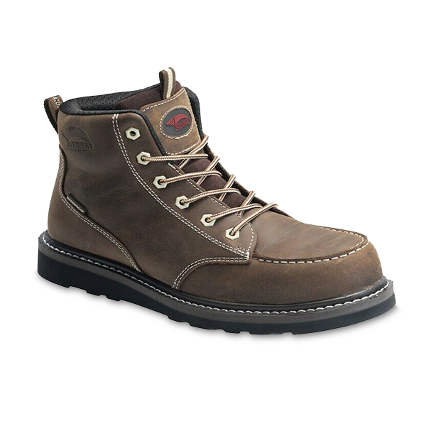 Avenger® Men's Wedge Lace Up Mid Brown Work Boots A7607-M