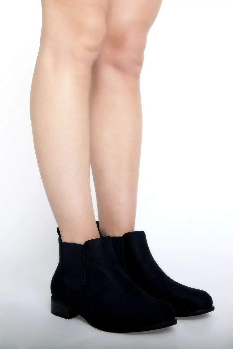 Blue Suede Low Ankle Chelsea Boots - Hope - Image 2