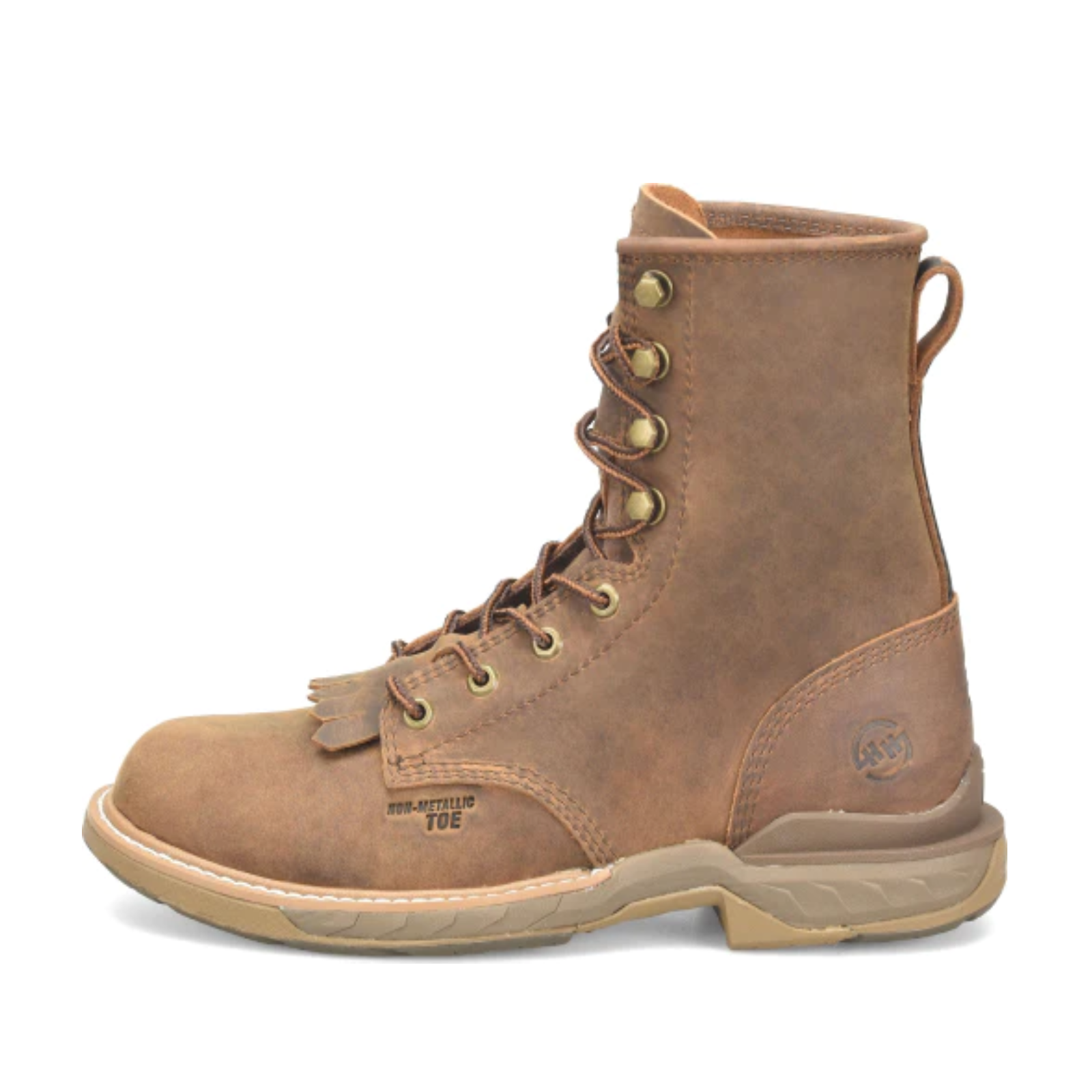 Double H® Men's 8" U Toe Lacer Medium Brown Work Boots DH5394 - Image 4