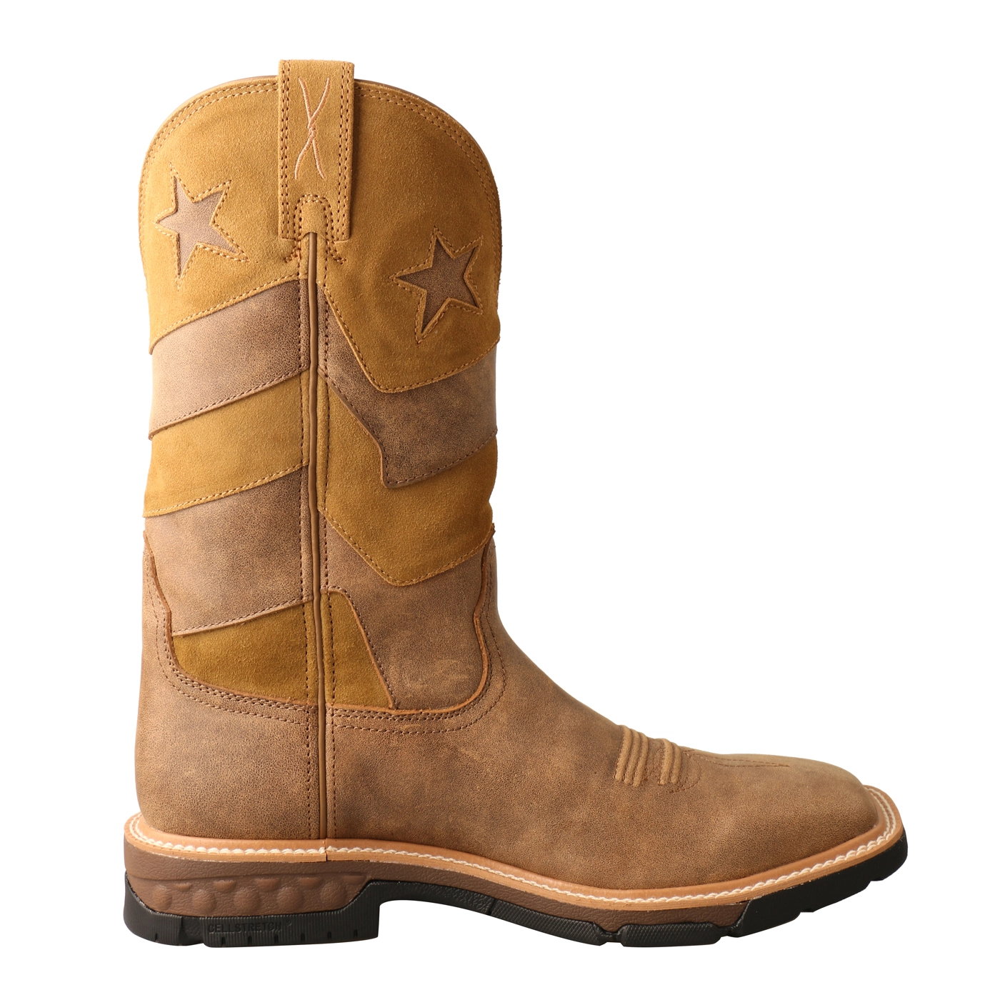Twisted X® Men's Bomber & Bomber Brown Square Toe Work Boots MXB0009 - Image 3