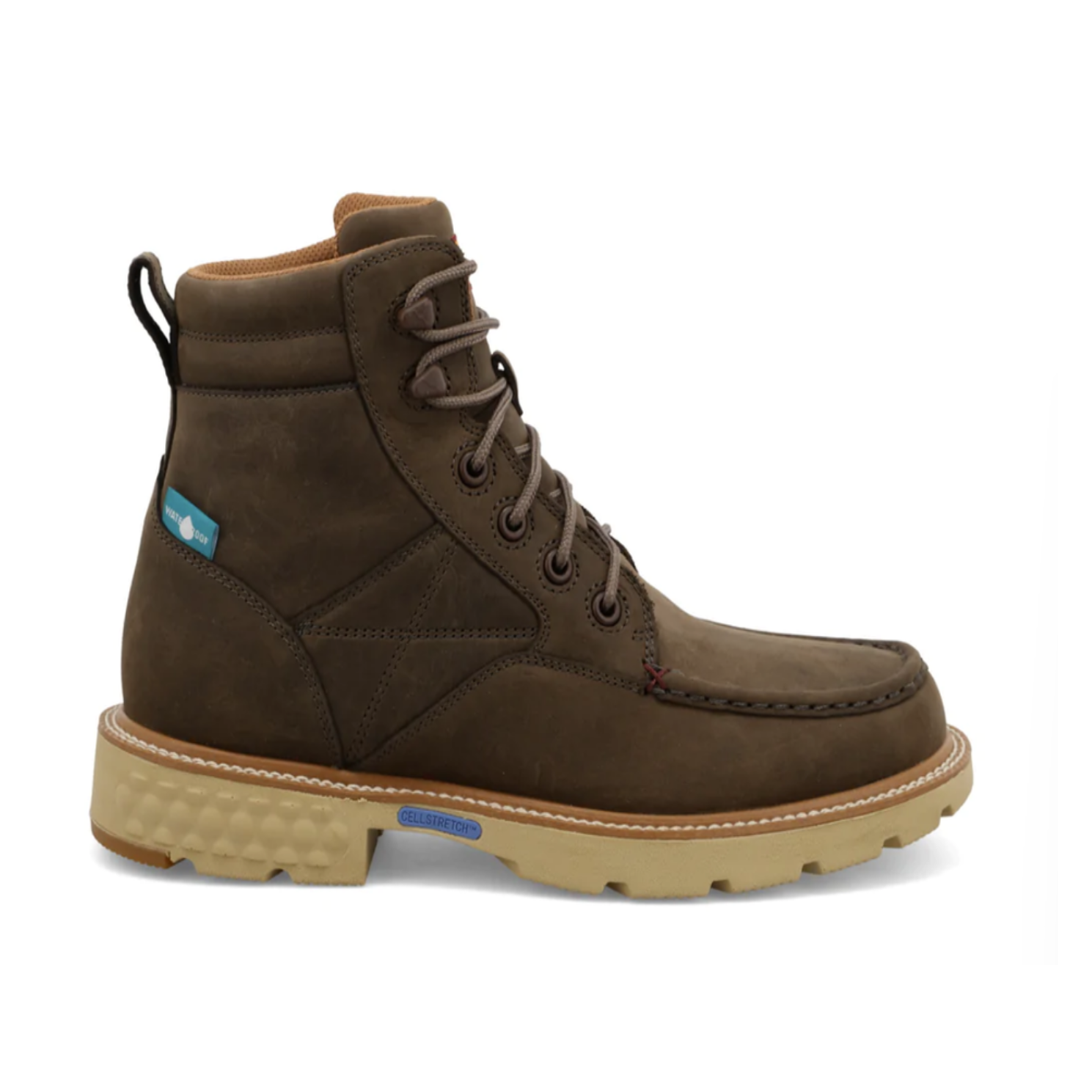 Twisted X® Men's 6" Shitake Brown Waterproof Work Boots MXCW004 - Image 3