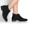 Mila Black Suede Ankle Boots