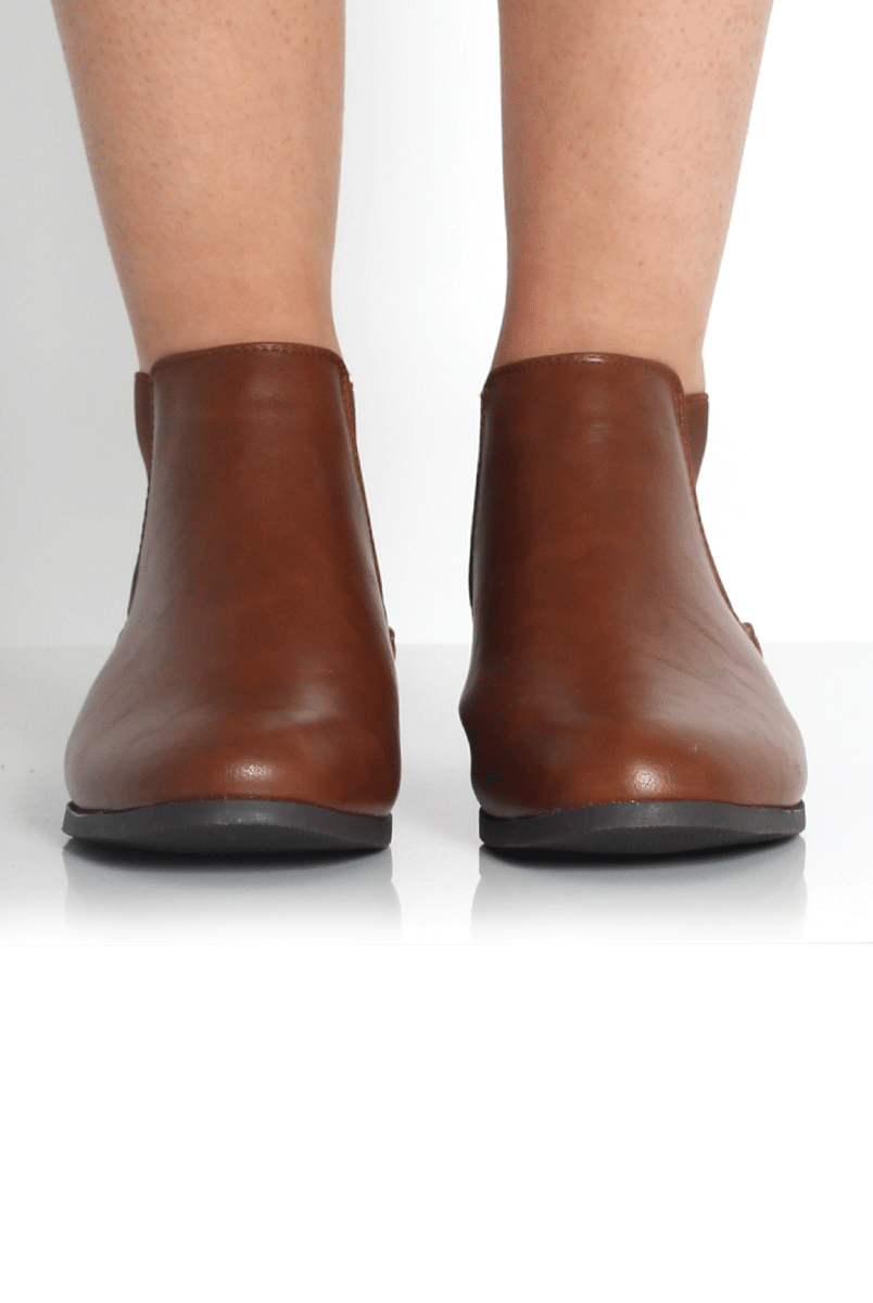 Mila Camel Ankle Boots - Image 2
