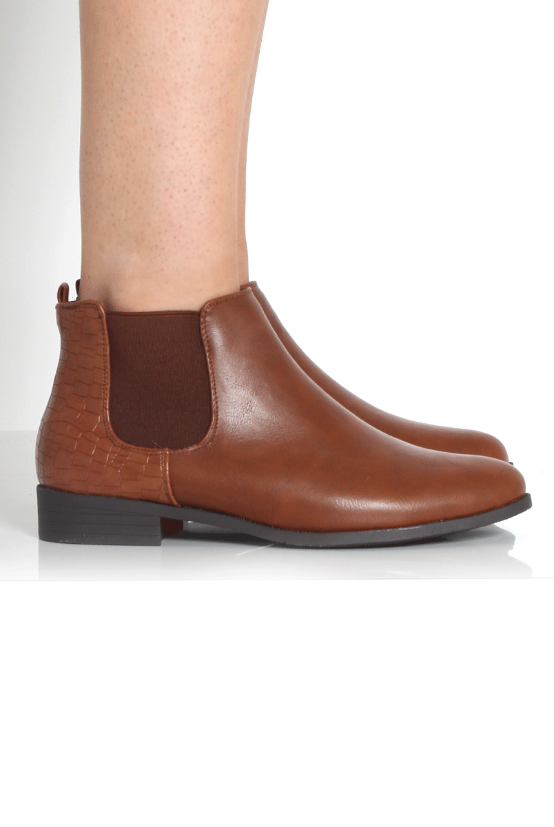 Mila Camel Ankle Boots - Image 3