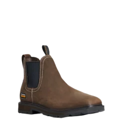 Ariat® Men's Brown Groundbreaker Chelsea Steel Toe Work Boots 10034148