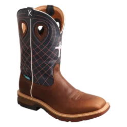 Twisted X Men's Mocha & Navy Ally Toe H2O Work Boots MXBAW01