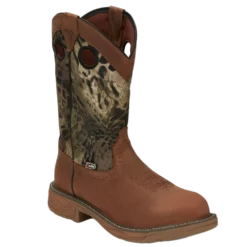 Justin Men's Rush Brown Round Toe Work Boots SE4318