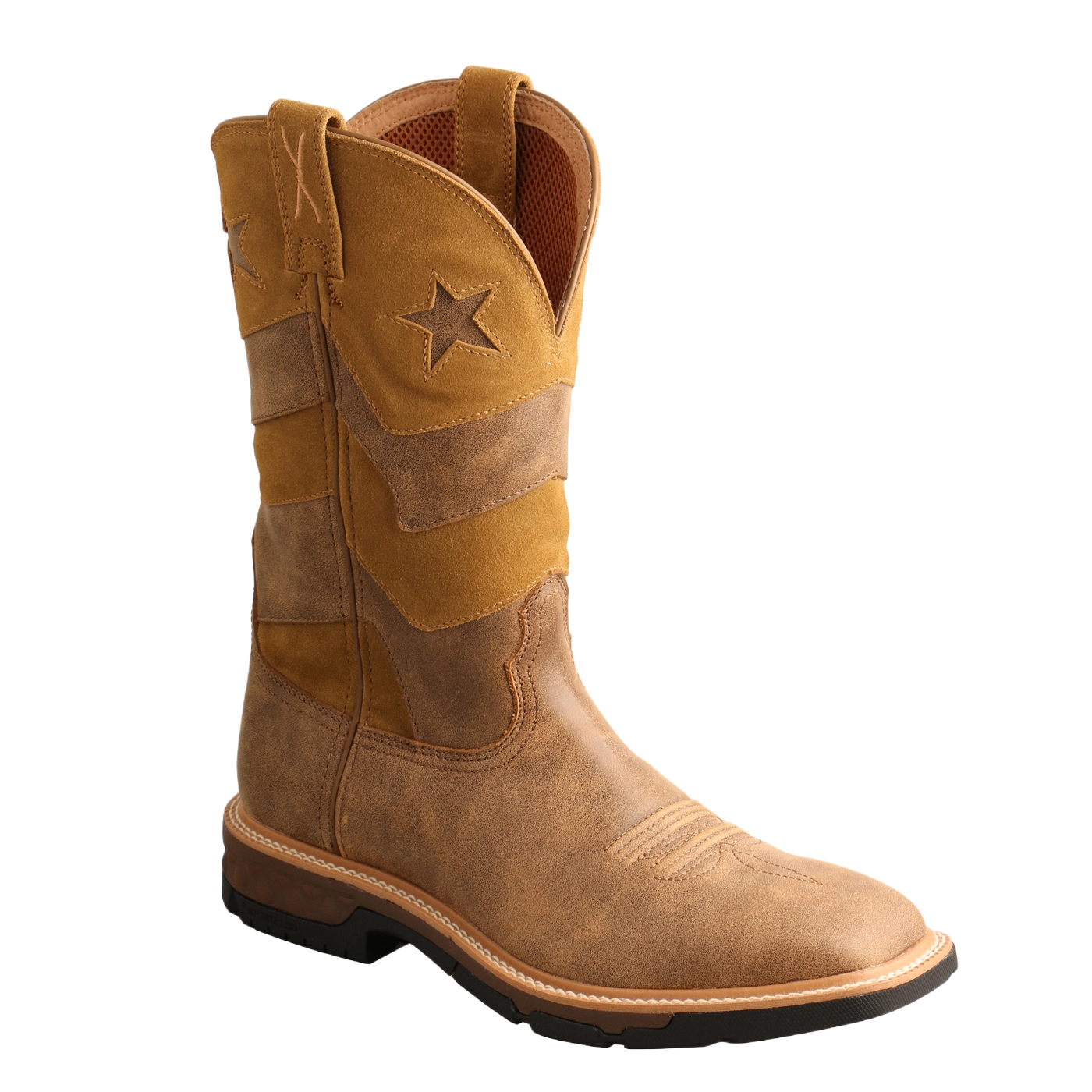 Twisted X® Men's Bomber & Bomber Brown Square Toe Work Boots MXB0009