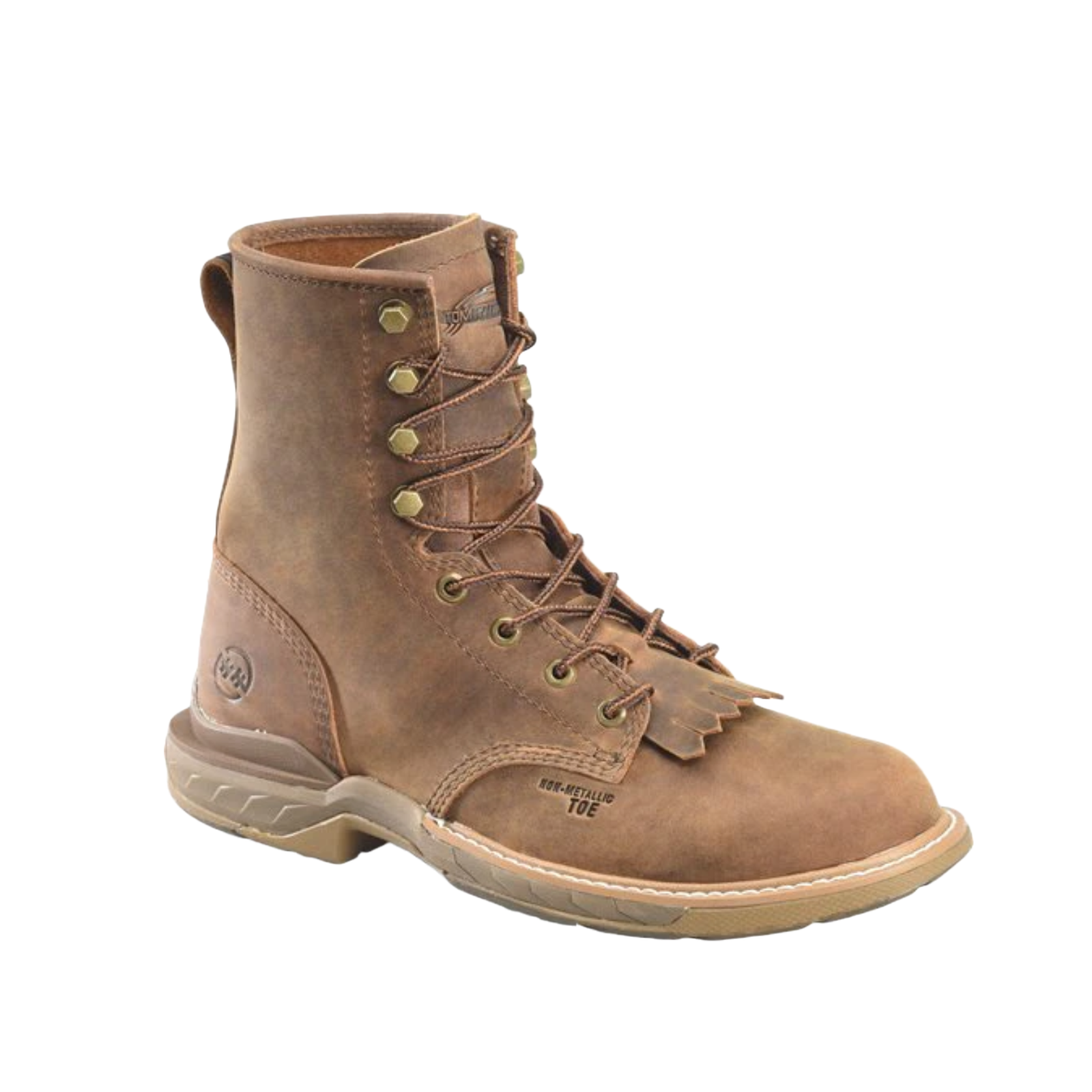 Double H® Men's 8" U Toe Lacer Medium Brown Work Boots DH5394